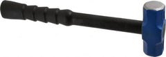 NUPLA - 2 Lb Head, 14" Long Soft Steel Safety Sledge Hammer - Steel Head, 1-1/4" Face Diam, 3" Long Head, Fiberglass Handle - Strong Tooling