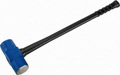 NUPLA - 20 Lb Head, 32" Long Soft Steel Safety Sledge Hammer - Steel Head, 2-3/4" Face Diam, 8-5/8" Long Head, Fiberglass Handle - Strong Tooling