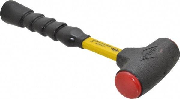 NUPLA - 16 oz Head 1-1/2" Face Diam Tough Polymer Non-Marring Dead Blow Hammer - 12-1/2" OAL, Fiberglass Handle - Strong Tooling