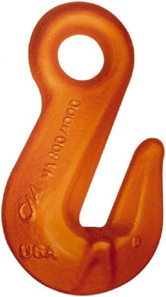 CM - Chain Grade 100, 35,300 Lbs. Load Limit Eye Cradle Grab Hook - 0.88 Inch Hook Throat, 6-1/4 Inch Reach, 1.44 Inch Eye Inside Diameter, 3/4 Inch Chain Diameter, 9.01 Inch Overall Length, 0.88 Inch Eye Thickness - Strong Tooling