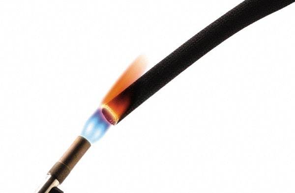 Techflex - Black High Temperature Cable Sleeve - 200' Coil Length, -94 to 1,200°F - Strong Tooling