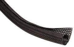 Techflex - Black Braided Cable Sleeve - 150' Coil Length, -103 to 257°F - Strong Tooling