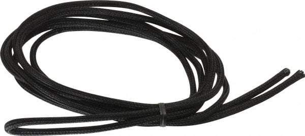 Techflex - Black Braided Cable Sleeve - 10' Coil Length, -103 to 257°F - Strong Tooling