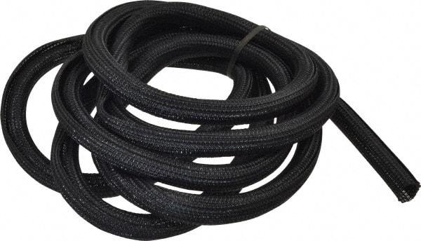 Techflex - Black Braided Cable Sleeve - 10' Coil Length, -103 to 257°F - Strong Tooling