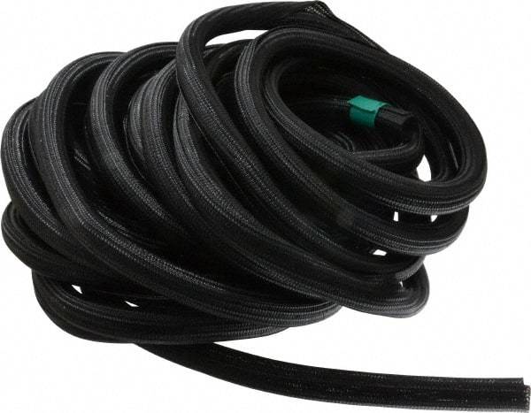 Techflex - Black Braided Cable Sleeve - 50' Coil Length, -103 to 257°F - Strong Tooling