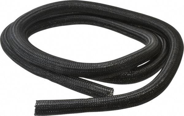 Techflex - Black Braided Cable Sleeve - 10' Coil Length, -103 to 257°F - Strong Tooling