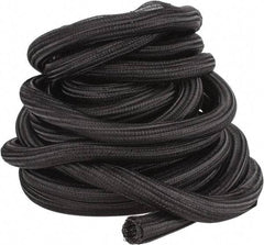 Techflex - Black Braided Cable Sleeve - 50' Coil Length, -103 to 257°F - Strong Tooling