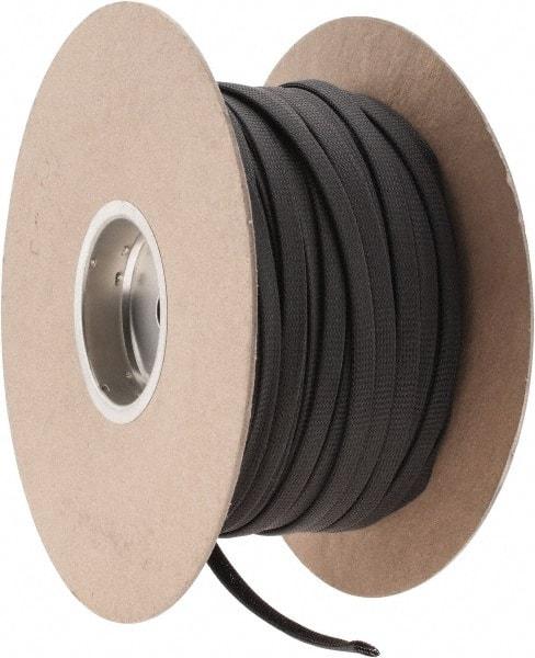 Techflex - Black Braided Expandable Cable Sleeve - 500' Coil Length, -103 to 257°F - Strong Tooling