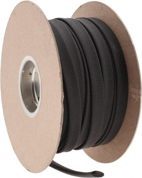 Techflex - Black Braided Expandable Cable Sleeve - 250' Coil Length, -103 to 257°F - Strong Tooling