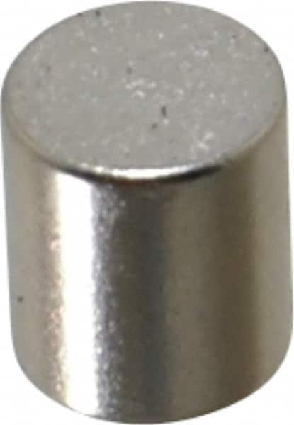 Mag-Mate - 0.22" Diam x 1/4" High Neodymium Rare Earth Magnet - 1.5 Lb Max Capacity, 200°F Max, Nickel Plated - Strong Tooling