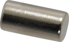 Mag-Mate - 1/4" Diam x 1/2" High Neodymium Rare Earth Magnet - 2.1 Lb Max Capacity, 200°F Max, Nickel Plated - Strong Tooling