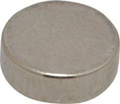 Mag-Mate - 3/8" Diam x 1/8" High Neodymium Rare Earth Magnet - 2.6 Lb Max Capacity, 200°F Max, Nickel Plated - Strong Tooling