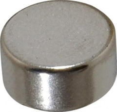 Mag-Mate - 3/8" Diam x 3/16" High Neodymium Rare Earth Magnet - 4.5 Lb Max Capacity, 200°F Max, Nickel Plated - Strong Tooling