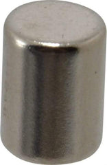 Mag-Mate - 3/8" Diam x 1/2" High Neodymium Rare Earth Magnet - 6.7 Lb Max Capacity, 200°F Max, Nickel Plated - Strong Tooling