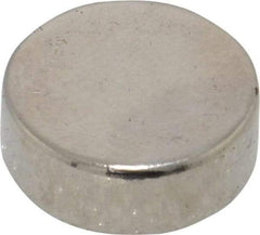 Mag-Mate - 1/2" Diam x 3/16" High Neodymium Rare Earth Magnet - 5.7 Lb Max Capacity, 200°F Max, Nickel Plated - Strong Tooling