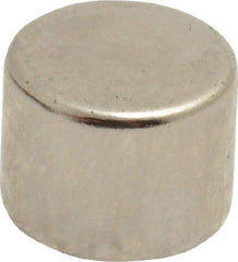 Mag-Mate - 1/2" Diam x 3/8" High Neodymium Rare Earth Magnet - 8.9 Lb Max Capacity, 200°F Max, Nickel Plated - Strong Tooling