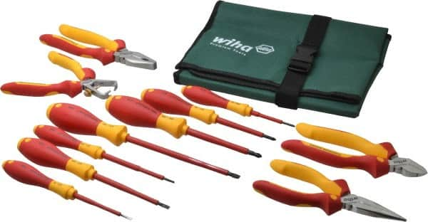 Wiha - 11 Piece Insulated Hand Tool Set - Comes in Canvas Pouch - Strong Tooling