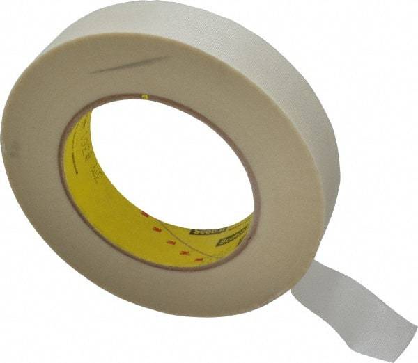 3M - 60 Yd Long x 1" Wide, Series 361, White Silicone Glass Cloth Tape - 7.5 mil Thick, 182 Lb/In Tensile Strength - Strong Tooling