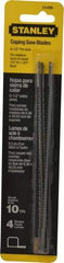 Stanley - 6-1/2 Inch Long X 7/64 Inch Wide Blade, High Carbon Steel Coping Saw Blade - 10 Teeth Per Inch, Constant Pitch - Strong Tooling