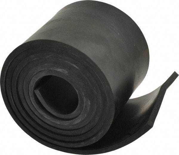 Made in USA - 1/4" Thick x 4" Wide x 60" Long, Buna-N Rubber Strip - Stock Length, 70 Shore A Durometer, 800 to 1,000 psi Tensile Strength, -20 to 170°F, Black - Strong Tooling