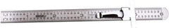 Johnson Level & Tool - 6" Long, 1/32, 1/64" and 1mm Graduation, Steel Rule - English Graduation Style, Gray, Anodized Finish - Strong Tooling