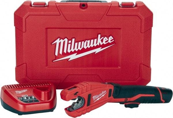 Milwaukee Tool - 3/8" to 1" Pipe Capacity, Tube Cutter - Cuts Copper, 14" OAL, 12 Volt - Strong Tooling