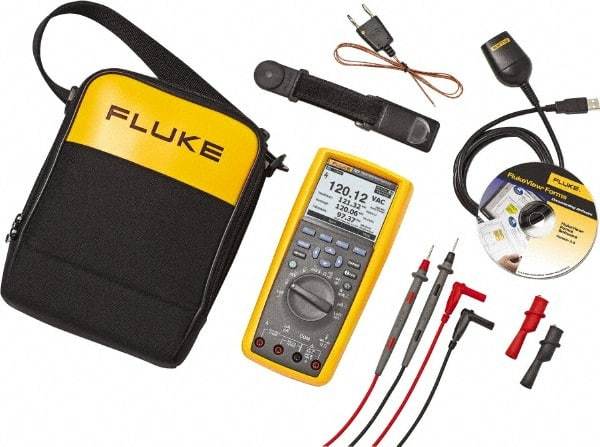 Fluke - 16 Piece, Electrical Test Equipment Combination Kit - 1,000 Volt Max, 10 Max Amp - Strong Tooling