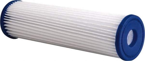 Pentair - 2-5/8" OD, 30µ, Non-Woven Polyester Pleated Cartridge Filter - 9-3/4" Long, Reduces Sediments - Strong Tooling