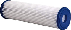 Pentair - 2-5/8" OD, 30µ, Non-Woven Polyester Pleated Cartridge Filter - 9-3/4" Long, Reduces Sediments - Strong Tooling