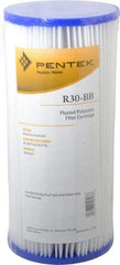 Pentair - 4-1/2" OD, 30µ, Non-Woven Polyester Pleated Cartridge Filter - 9-3/4" Long, Reduces Sediments - Strong Tooling