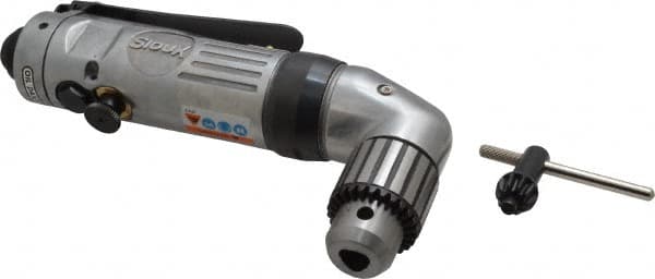 Sioux Tools - 3/8" Reversible Keyed Chuck - Right Angle Handle, 1,200 RPM, 10 CFM, 0.33 hp - Strong Tooling