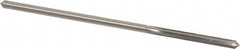 Made in USA - 0.1625" High Speed Steel 6 Flute Chucking Reamer - Straight Flute, 0.153" Straight Shank, 1-1/8" Flute Length, 4-1/2" OAL - Strong Tooling