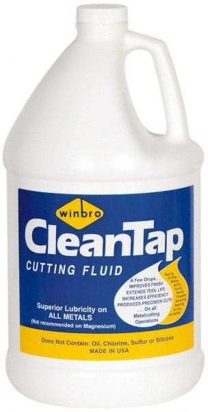 Winfield Brooks - CleanTap, 1 Gal Bottle Cutting & Tapping Fluid - Water Soluble, For Machining - Strong Tooling