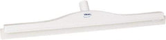 Vikan - 24" Rubber Blade Floor Squeegee - Double Edge, White, Plastic Holder - Strong Tooling