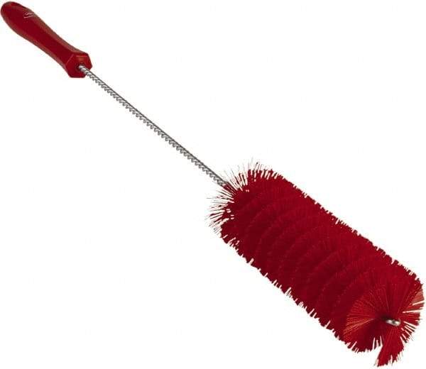 Vikan - 2" Diam Polyester Valve Brush - 19-5/8" OAL, 5-15/16" Head Length, Polypropylene & Stainless Steel Handle - Strong Tooling