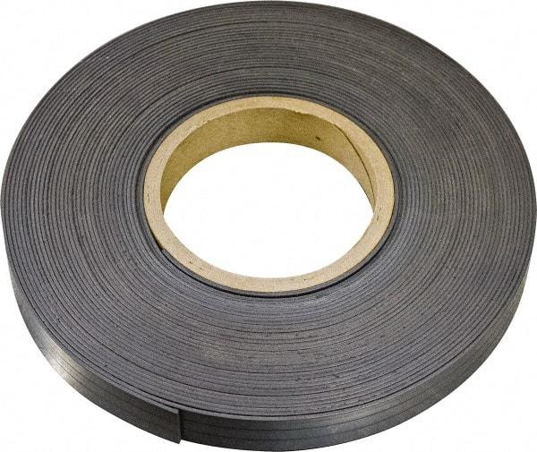 Mag-Mate - 600" Long x 3" Wide x 1/8" Thick Flexible Magnetic Strip - 42 Lb Max Pull Force, 24 Linear Ft/Lb Magnetic Pull Force, Plain Back, Dark Brown - Strong Tooling