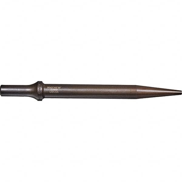 Mayhew - 3/16" Head Width, 7-1/2" OAL, Tapered Punch Chisel - Round Drive, Round Shank, Steel - Strong Tooling