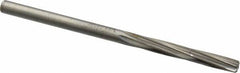 Made in USA - #11 High Speed Steel 6 Flute Chucking Reamer - Spiral Flute, 0.191" Straight Shank, 1-1/4" Flute Length, 3-1/2" OAL - Strong Tooling