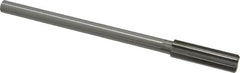 Made in USA - 19/32" Cobalt 8 Flute Chucking Reamer - Straight Flute, 0.4355" Straight Shank, 2" Flute Length, 8" OAL - Strong Tooling