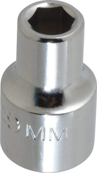 Proto - 1/2" Drive, Standard Hand Socket - 6 Points, 1-1/2" OAL, Alloy Steel, Chrome Finish - Strong Tooling