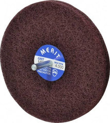 Merit Abrasives - 5" Diam, Medium Mounted Scrubber Buffing Wheel - 2 Ply, Medium Grade, 1/4" Shank Diam, 4,000 RPM - Strong Tooling