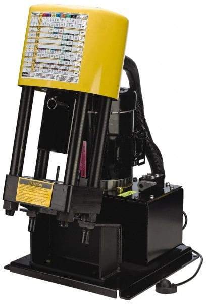 Parker - 3/16 to 1-1/4" Cut Diam, 60 Ton Bench Mount Hose Crimper - 15 sec Cycle, 19" Wide x 28" High x 24" Deep - Strong Tooling