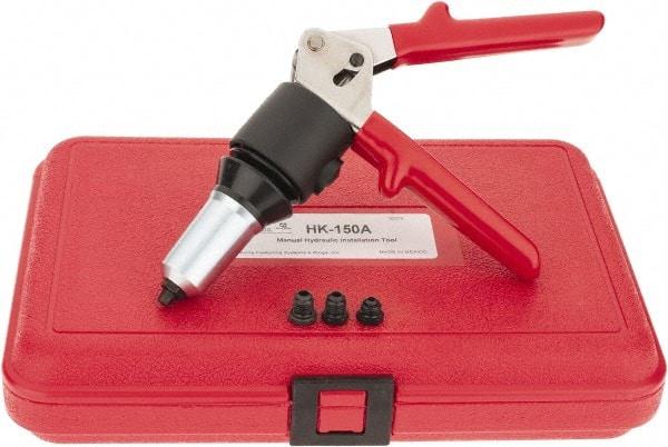 HUCK - 1/8 to 1/4" Manual Rivet Tool Kit - Includes Hand Riveter, 4 Nose Pieces - Strong Tooling