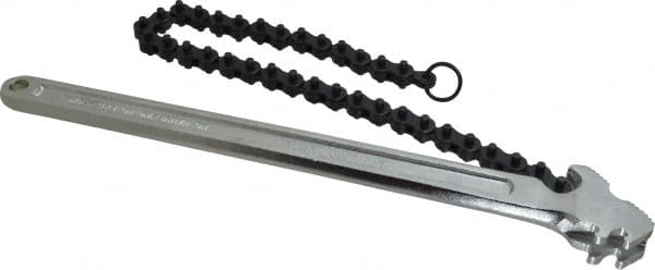 Crescent - 5" Max Pipe Capacity, 18-1/2" Long, Chain Wrench - 5" Actual OD, 14" Handle Length - Strong Tooling