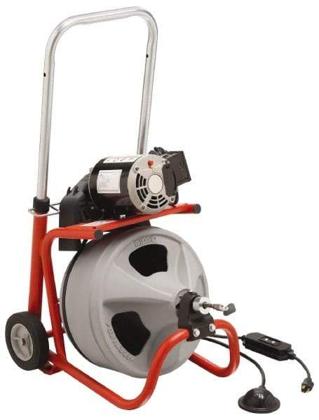 Ridgid - Electric Battery Drain Cleaning Machine - For 3" to 4" Pipe, 75' Cable - Strong Tooling