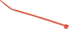 Made in USA - 4-1/8" Long Red Nylon Standard Cable Tie - 18 Lb Tensile Strength, 1.07mm Thick, 22.23mm Max Bundle Diam - Strong Tooling