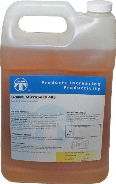 Master Fluid Solutions - Trim MicroSol 485, 1 Gal Bottle Cutting & Grinding Fluid - Semisynthetic, For Machining - Strong Tooling