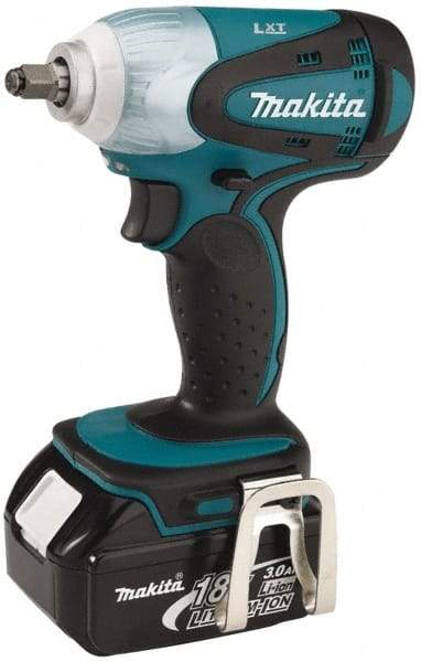 Makita - 3/8" Drive 18 Volt Pistol Grip Cordless Impact Wrench & Ratchet - 2,100 RPM, 155 Ft/Lb Torque, 2 Lithium-Ion Batteries Included - Strong Tooling