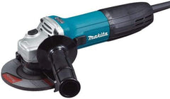 Makita - 4-1/2" Wheel Diam, 11,000 RPM, Corded Angle & Disc Grinder - 5/8-11 Spindle, 120 Volts, 6 Amps - Strong Tooling