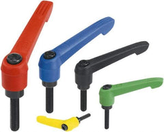 KIPP - 3/8-16, Fiberglass Reinforced Plastic Threaded Stud Adjustable Clamping Handle - 75mm OAL, 45.5mm High - Strong Tooling